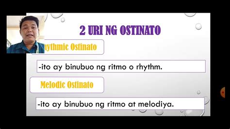 ano ang ostinato at descant .